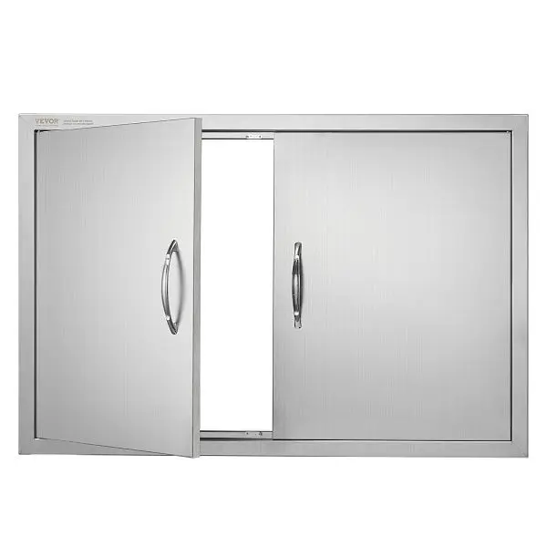 VEVOR Quick BBQ Access Door, 35W x 24H"Double Outdoor Kitchen Door, Stainless Steel, Wall Vertical Door Handles, SMMB...