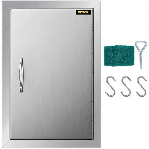 VEVOR Safety Bbq Island Oil Stainless Single Door Walled 14w X 20h Ss Handle Cooking Outdoor, 14W-20HBXGCGDKM01V0