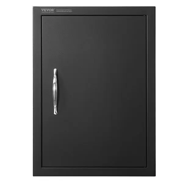 VEVOR Serrated BBQ Access Door, 16W x 22H" Single Outdoor Kitchen Door, Cold Plate Flush Mount Door, Wall Vertical Do...