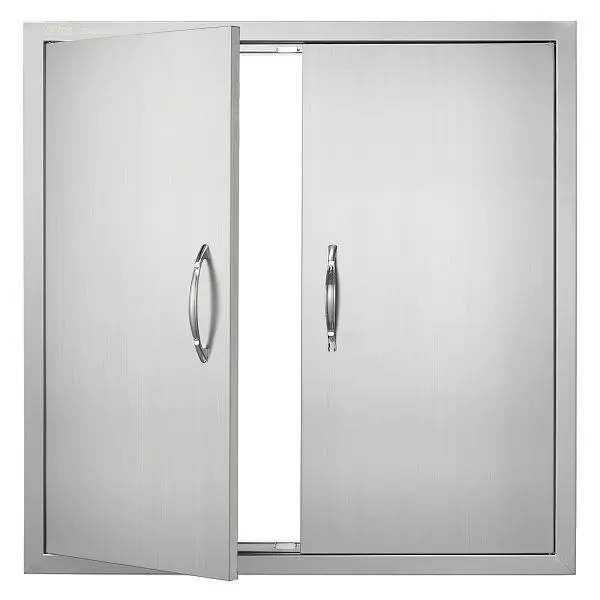 VEVOR Versatile BBQ Access Door, 31W x 31H"Double Outdoor Kitchen Door, Stainless Mild Steel, Wall Vertical Door Hand...